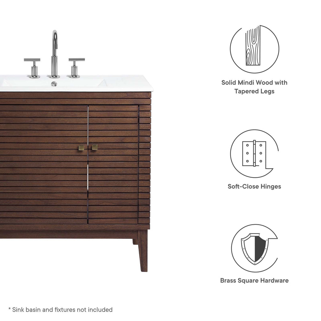 Ledger 36" Wood Bathroom Vanity Cabinet (Sink Basin Not Included) by Modway