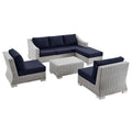 Conway 5-Piece Outdoor Patio Wicker Rattan Furniture Set by Modway