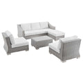Conway 5-Piece Outdoor Patio Wicker Rattan Furniture Set by Modway