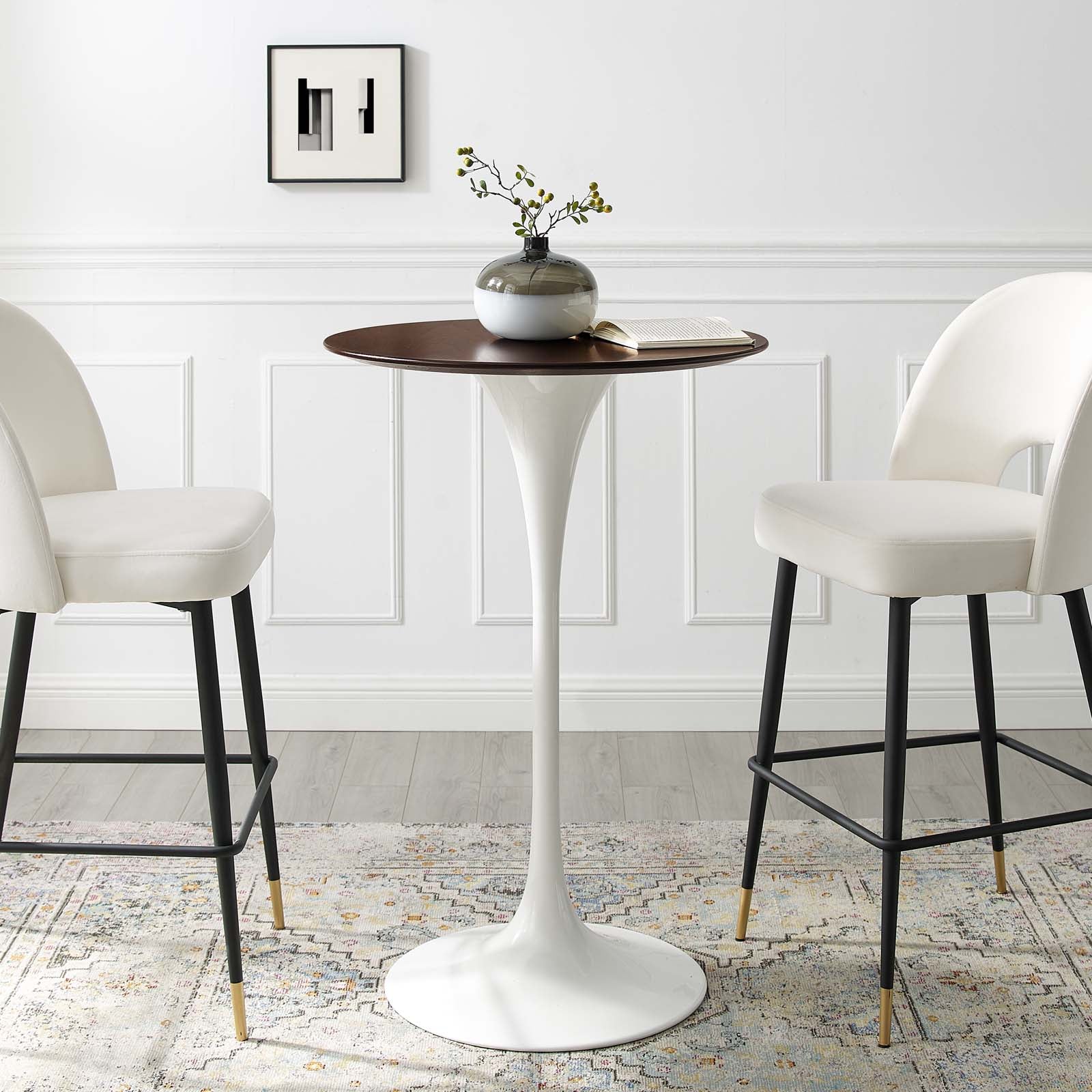 Lippa 28" Round Wood Bar Table by Modway