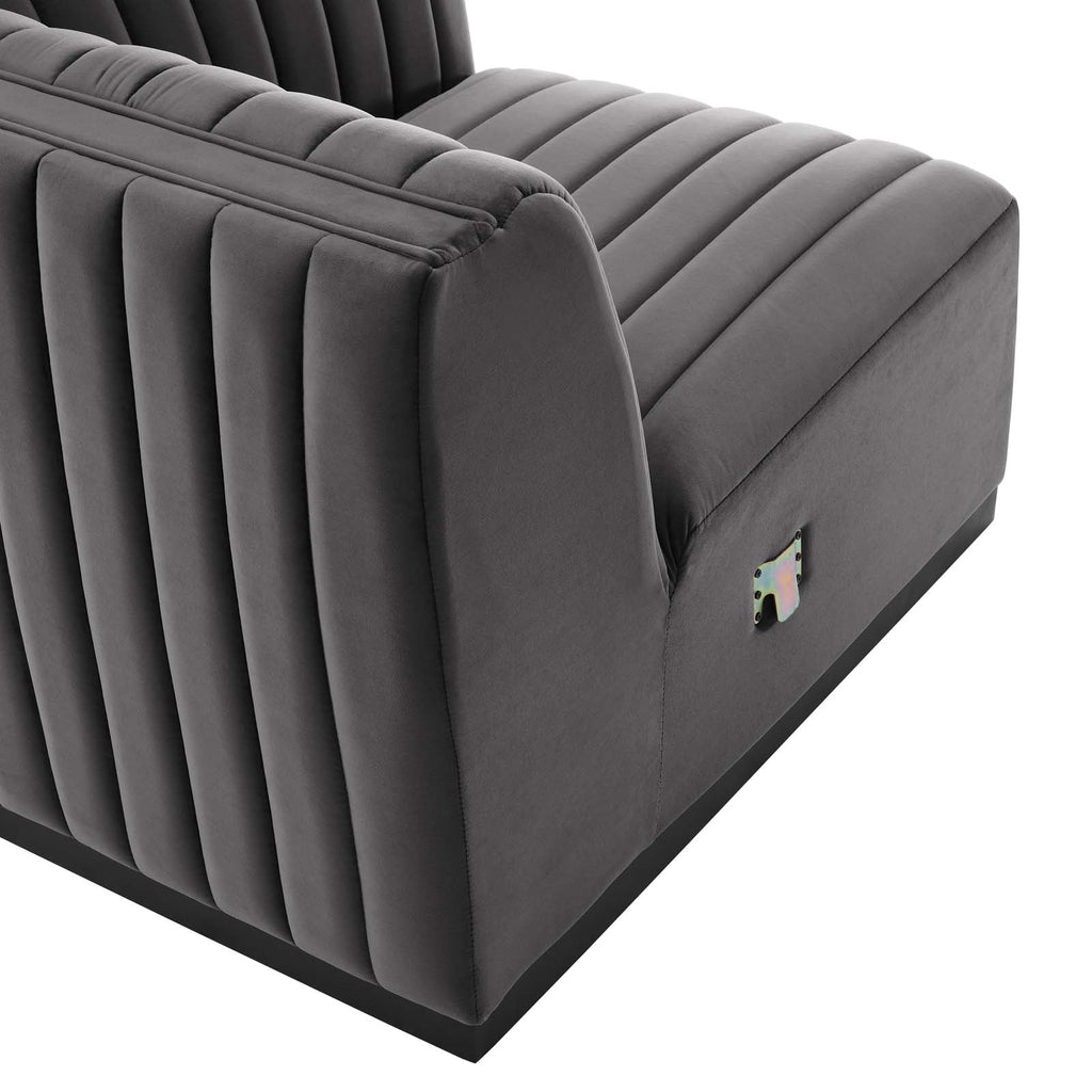 Conjure Channel Tufted Performance Velvet Right-Arm Chair by Modway