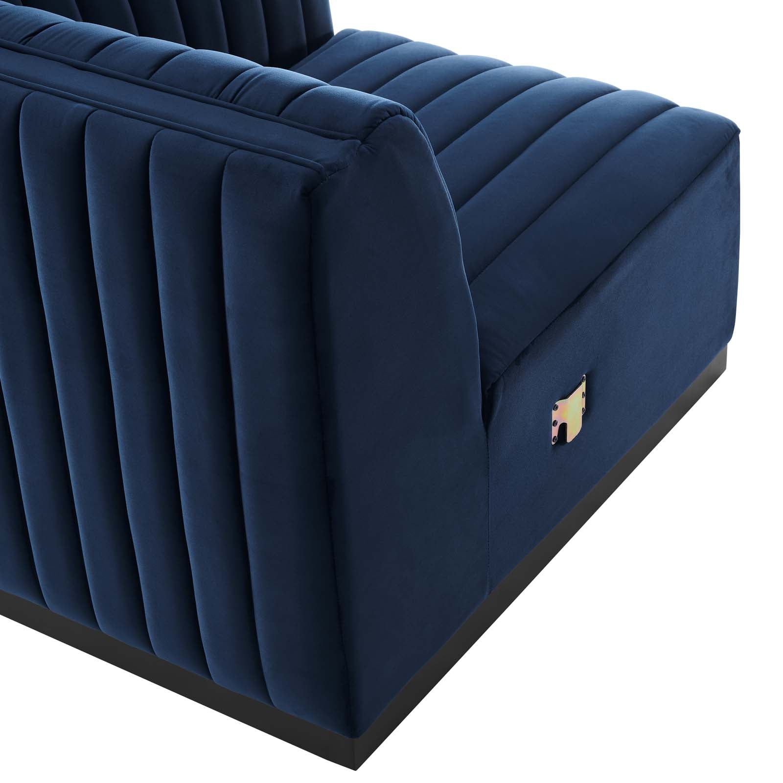 Conjure Channel Tufted Performance Velvet Right-Arm Chair by Modway