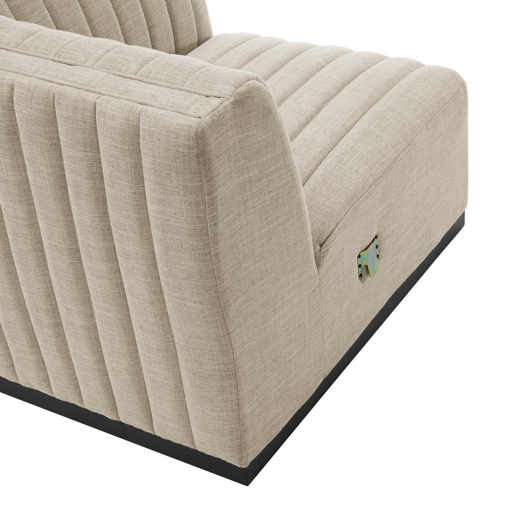 Conjure Channel Tufted Upholstered Fabric Right-Arm Chair by Modway