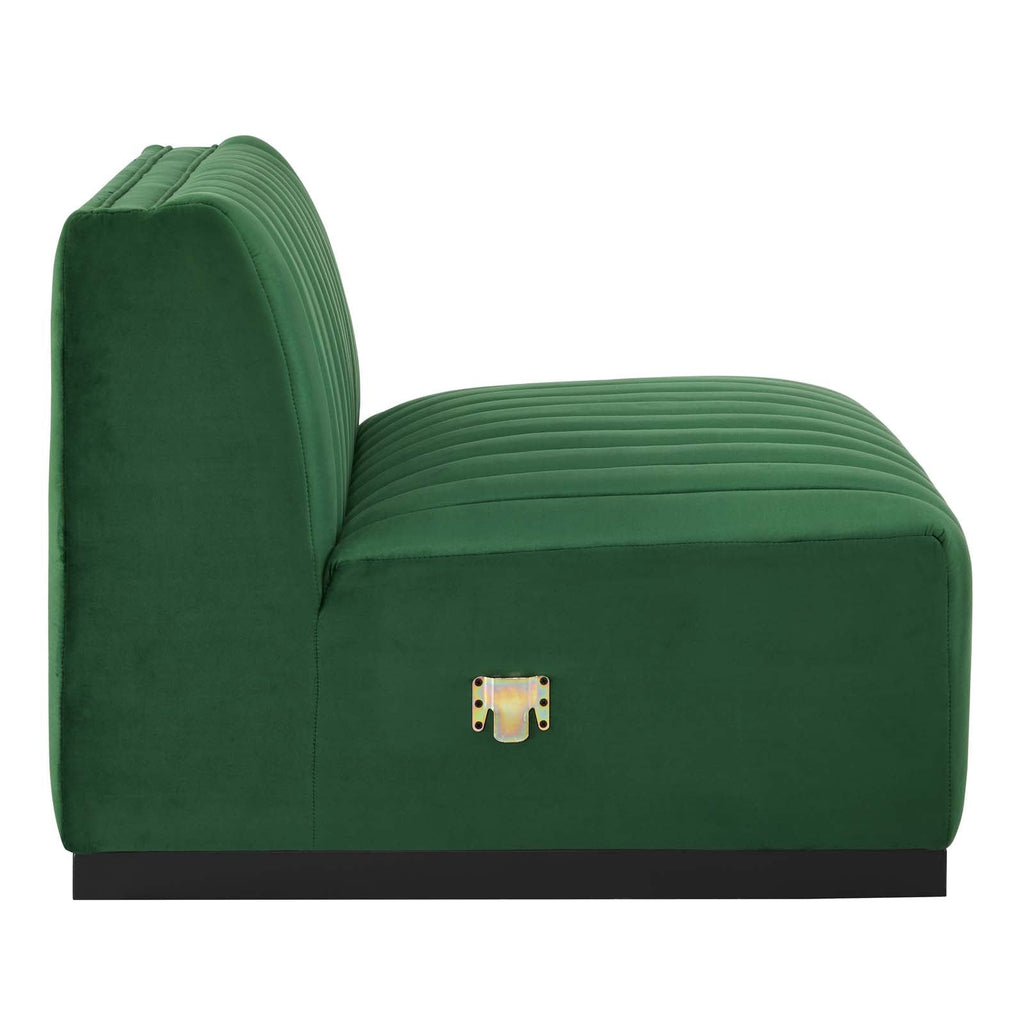 Conjure Channel Tufted Performance Velvet Armless Chair by Modway
