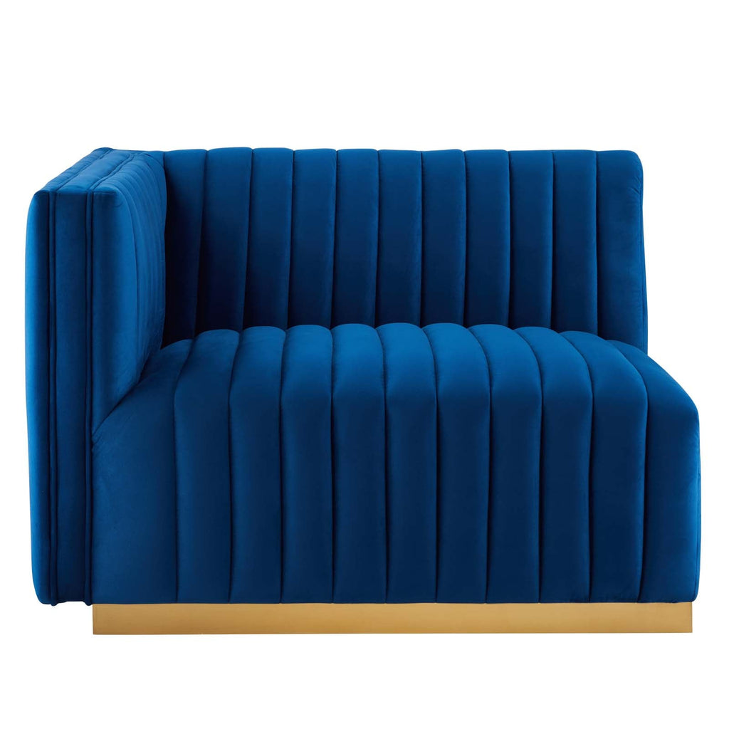 Conjure Channel Tufted Performance Velvet Left-Arm Chair by Modway