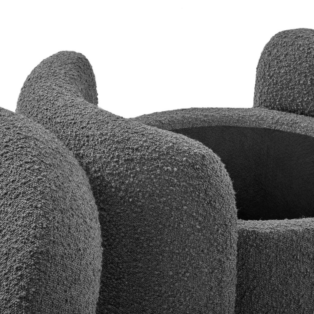 Nebula Boucle Upholstered Ottoman by Modway