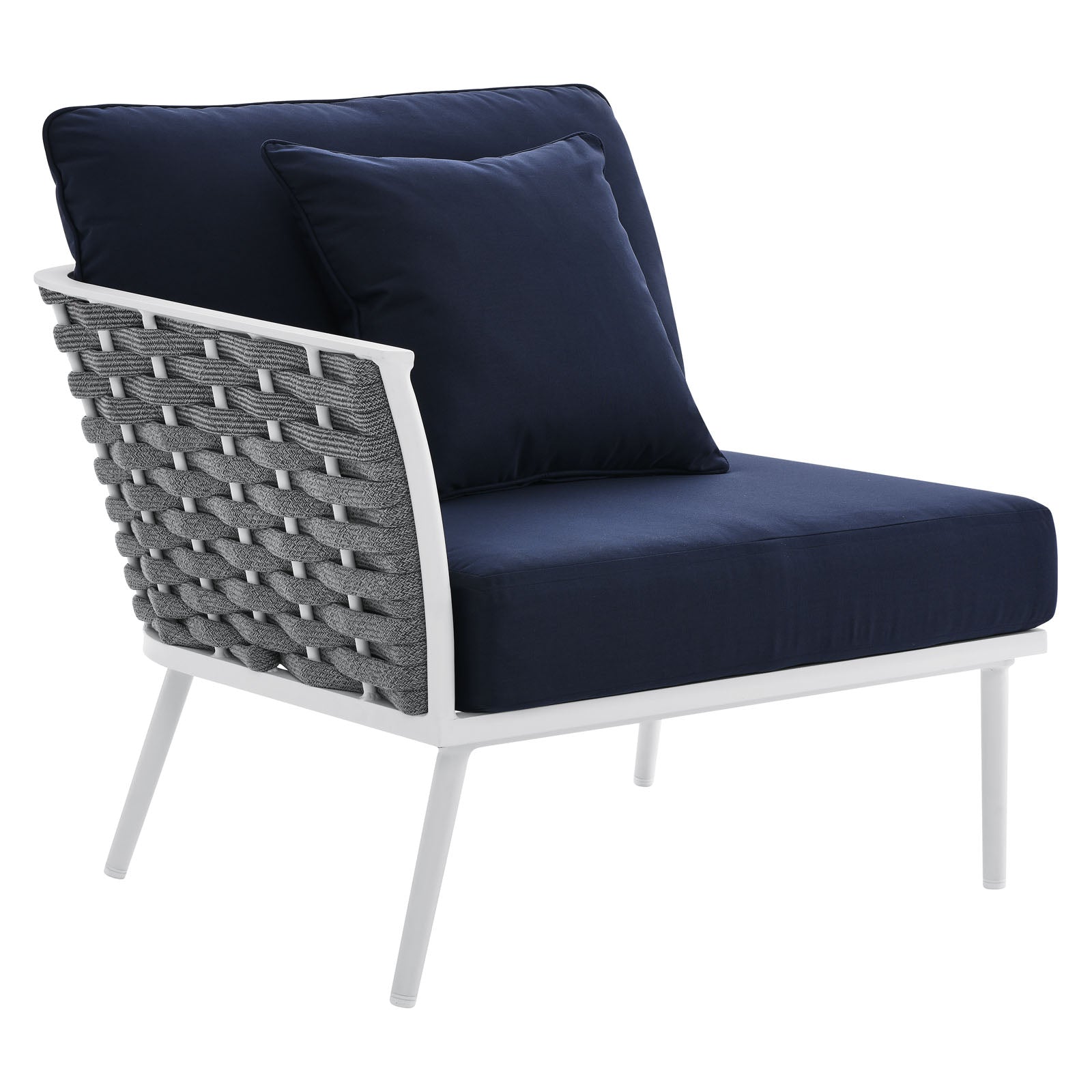 Stance Outdoor Patio Aluminum Large Sectional Sofa by Modway