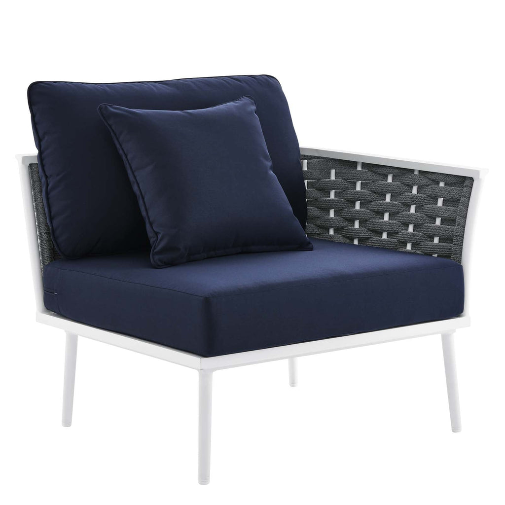 Stance 4 Piece Outdoor Patio Aluminum Sectional Sofa Set by Modway
