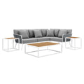 Stance 7 Piece Outdoor Patio Aluminum Sectional Sofa Set by Modway