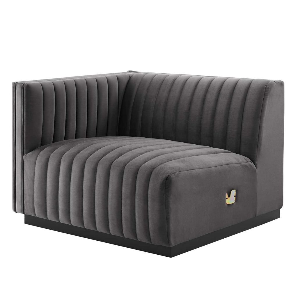 Conjure 4-Piece Channel Tufted Performance Velvet Sofa by Modway