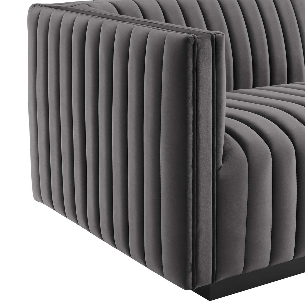 Conjure 4-Piece Channel Tufted Performance Velvet Sofa by Modway