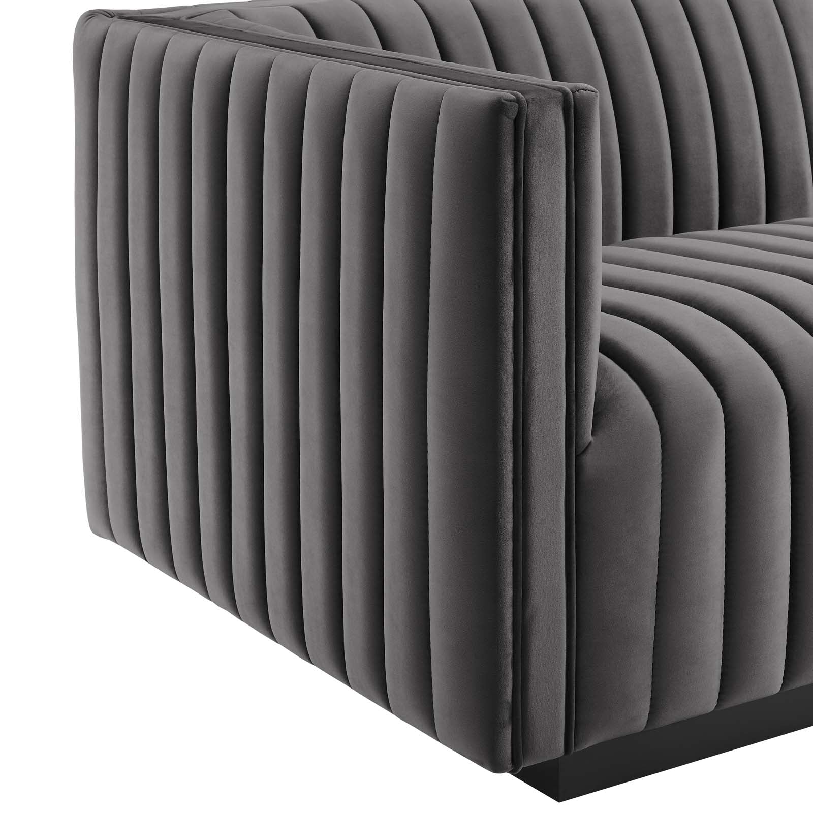 Conjure 4-Piece Channel Tufted Performance Velvet Sofa by Modway