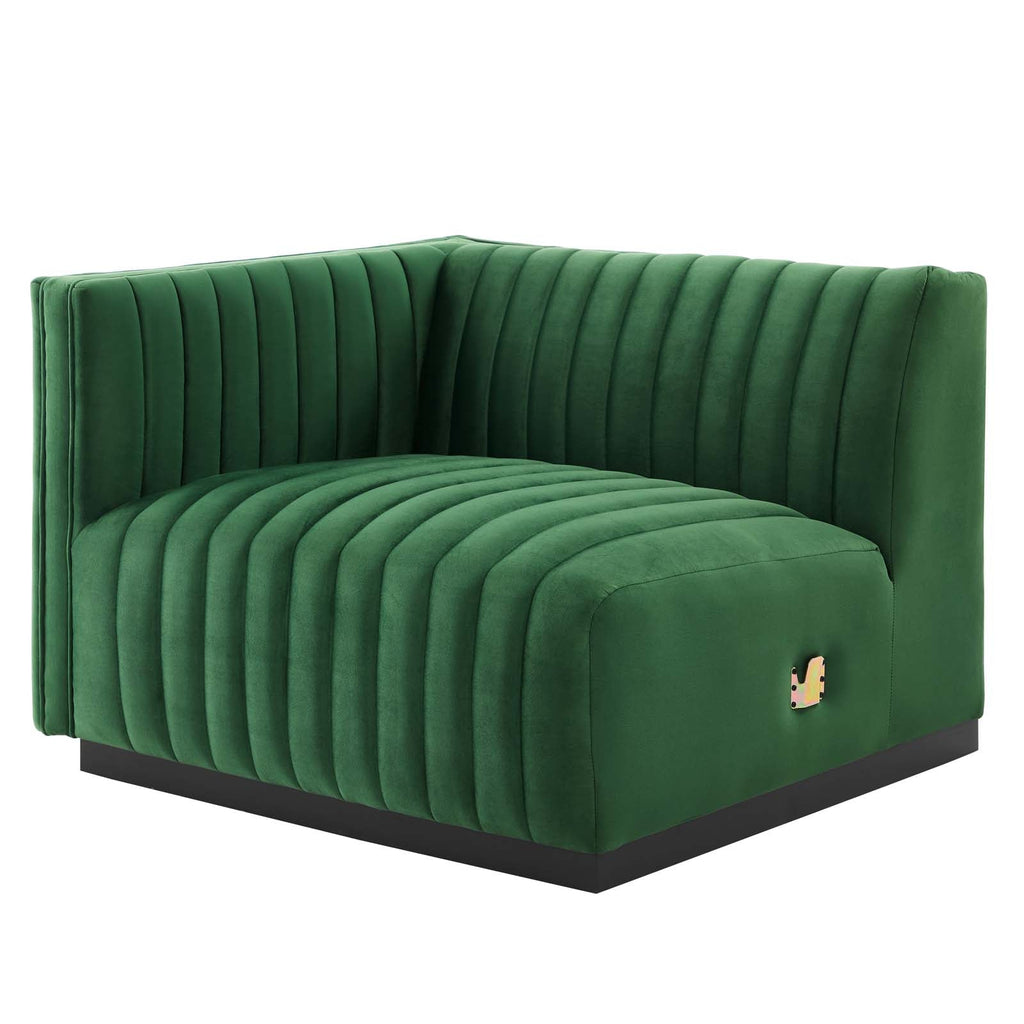Conjure 5-Piece Channel Tufted Performance Velvet Sectional by Modway