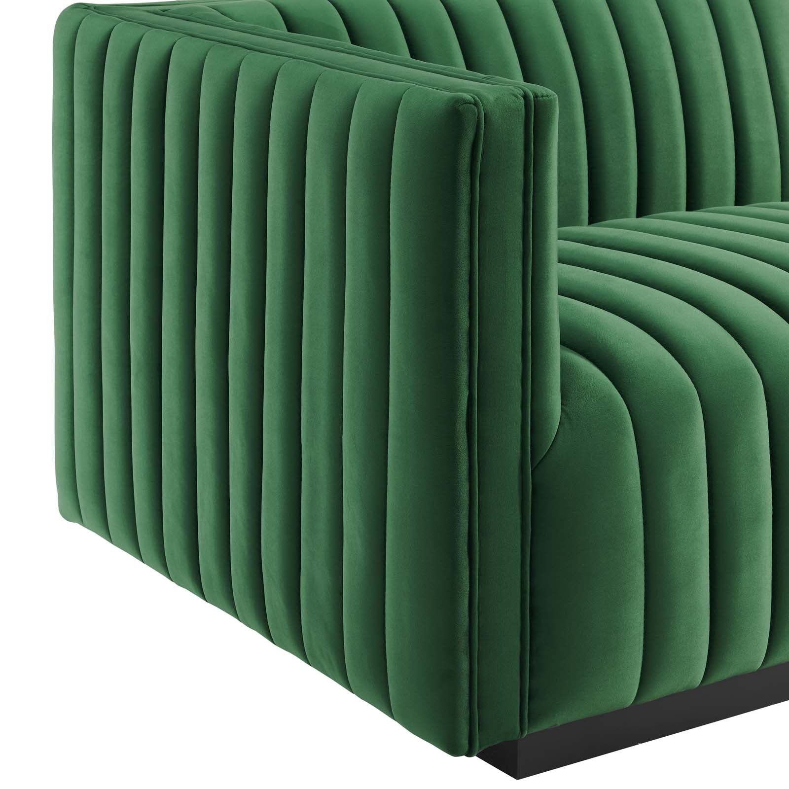 Conjure 5-Piece Channel Tufted Performance Velvet Sectional by Modway