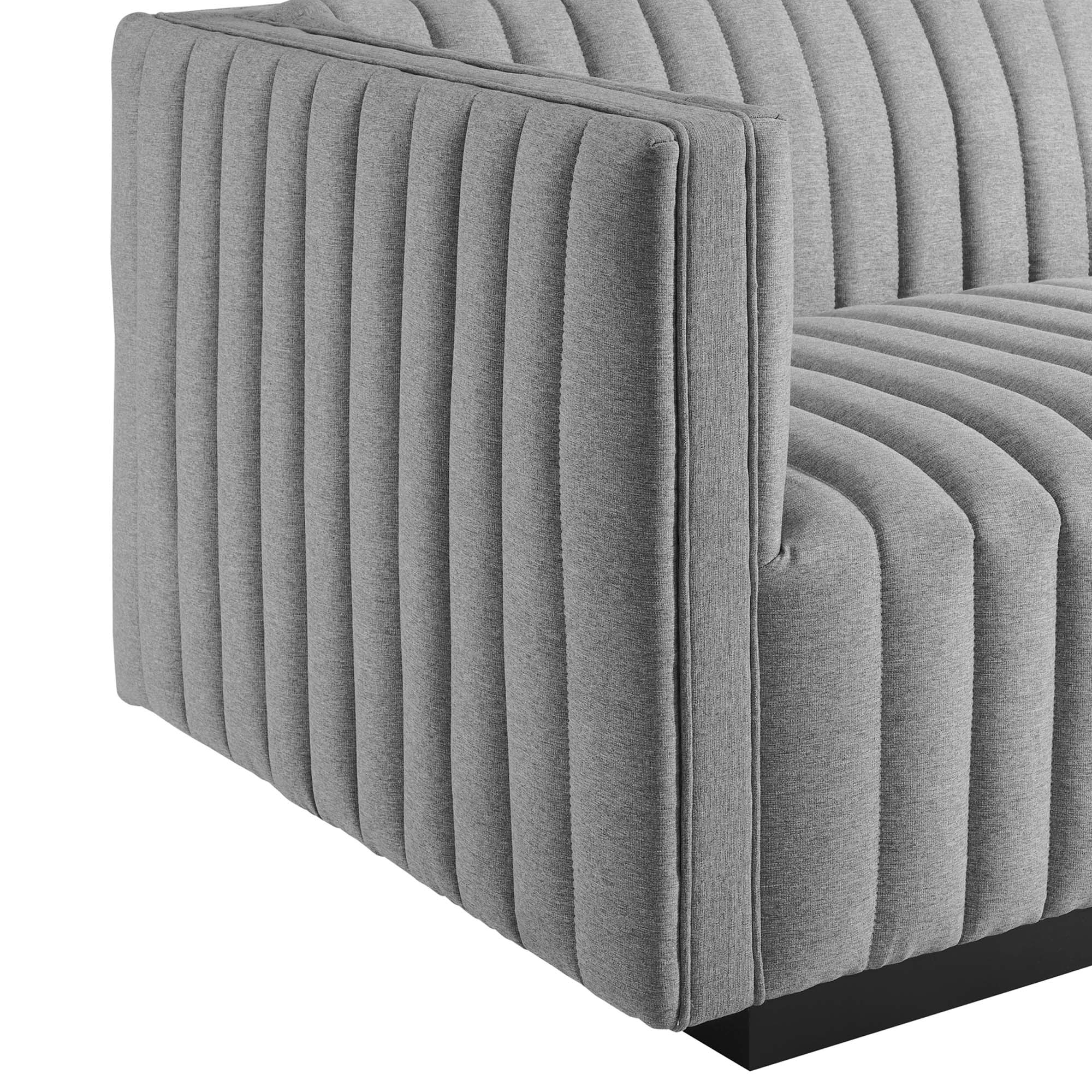 Conjure Channel Tufted Upholstered Fabric Loveseat by Modway