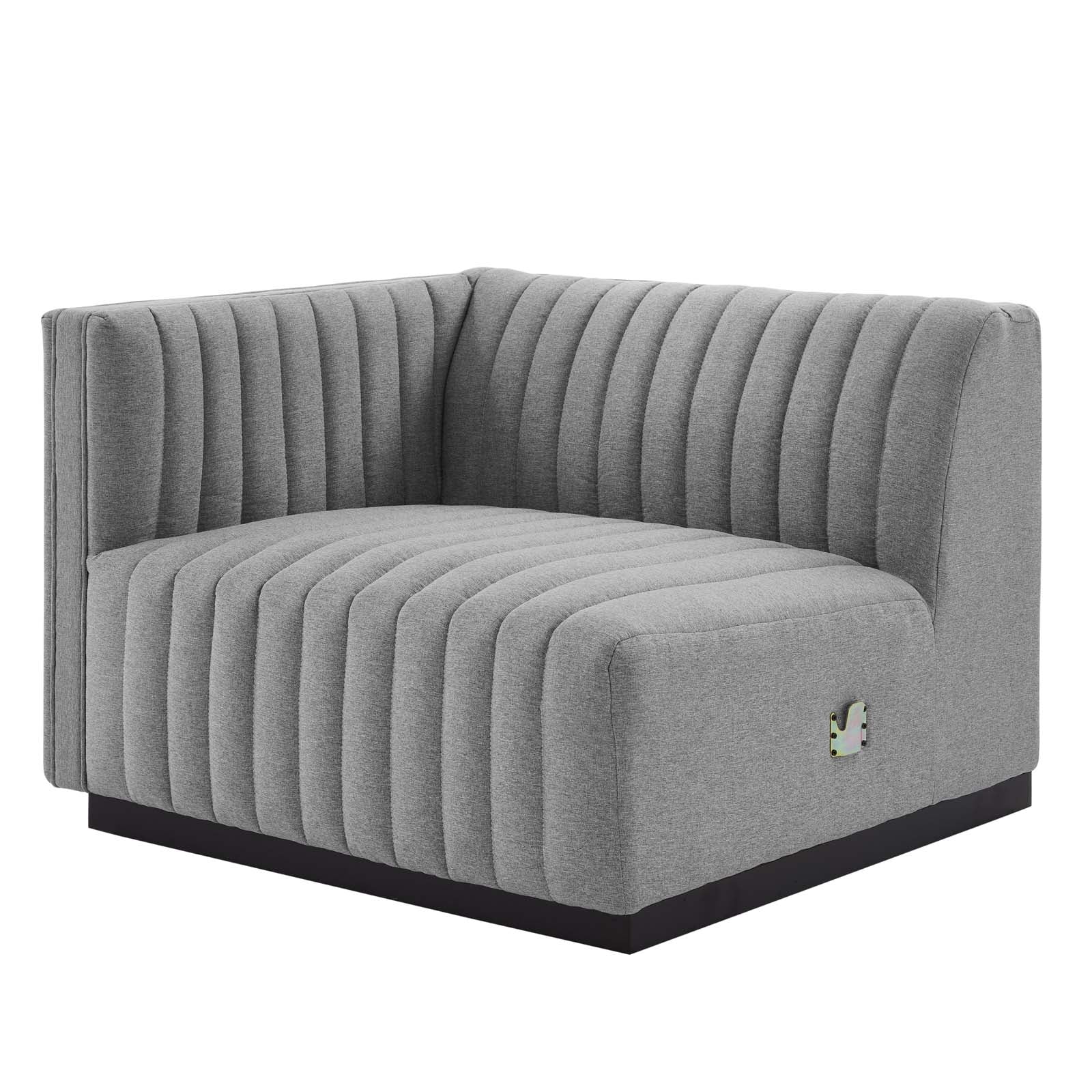 Conjure 4-Piece Channel Tufted Upholstered Fabric Sectional Sofa by Modway