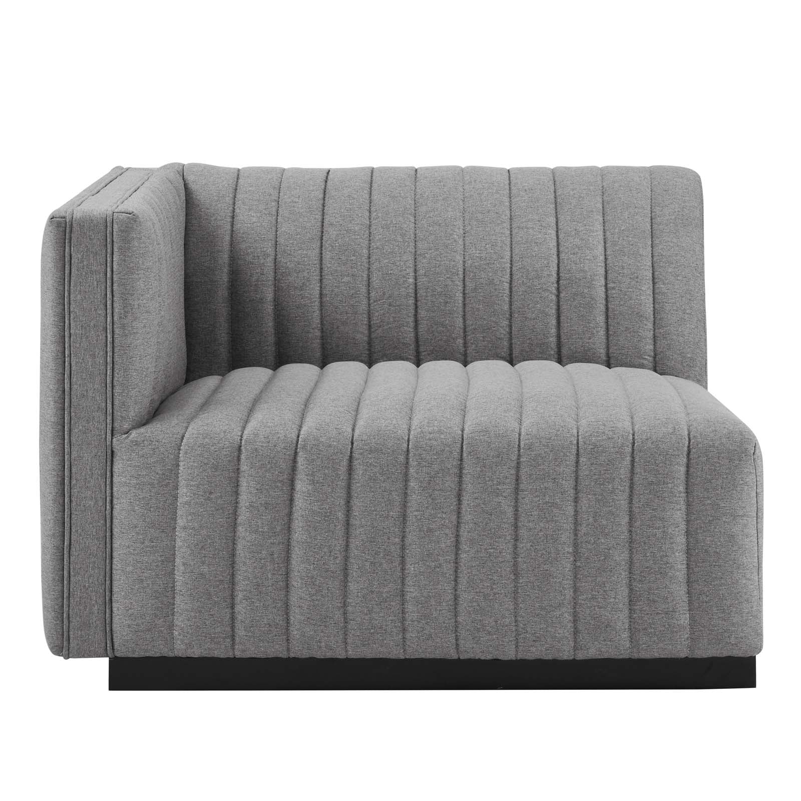 Conjure 4-Piece Channel Tufted Upholstered Fabric Sectional Sofa by Modway