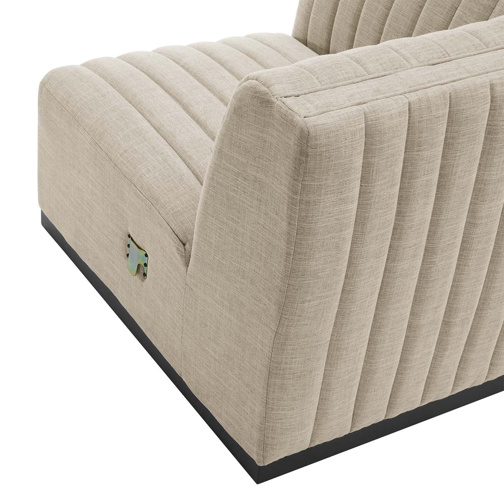 Conjure 5-Piece Channel Tufted Upholstered Fabric L-Shaped Sectional by Modway