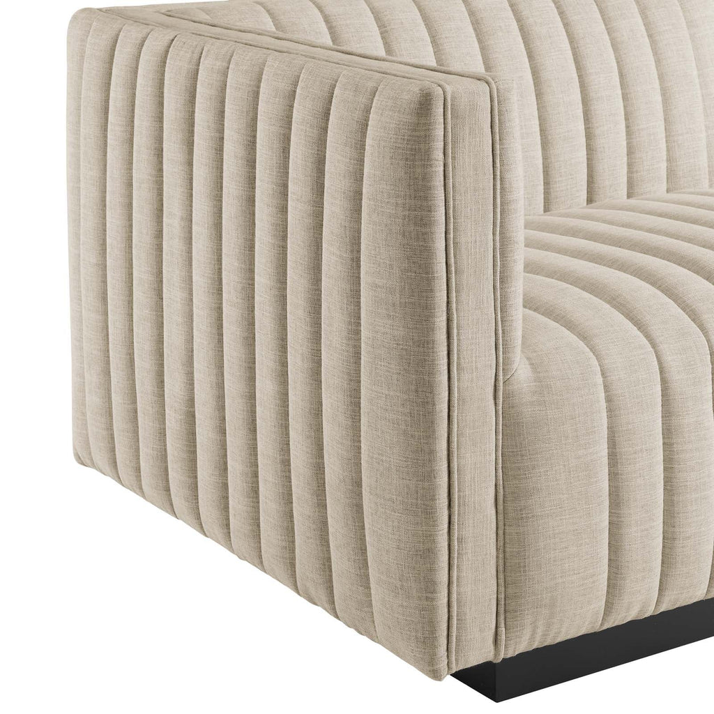 Conjure 5-Piece Channel Tufted Upholstered Fabric L-Shaped Sectional by Modway