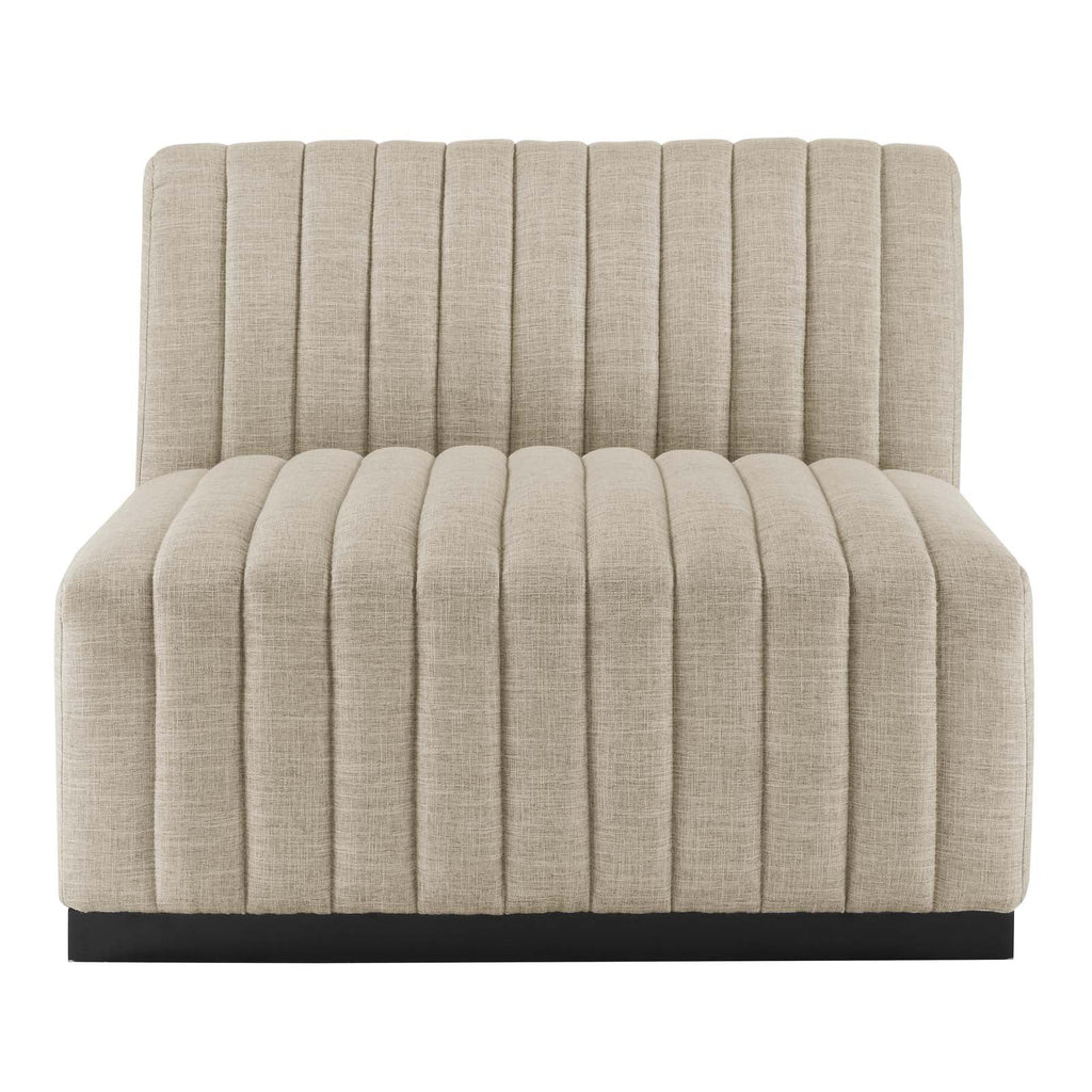 Conjure 6-Piece Channel Tufted Upholstered Fabric U-Shaped Sectional by Modway