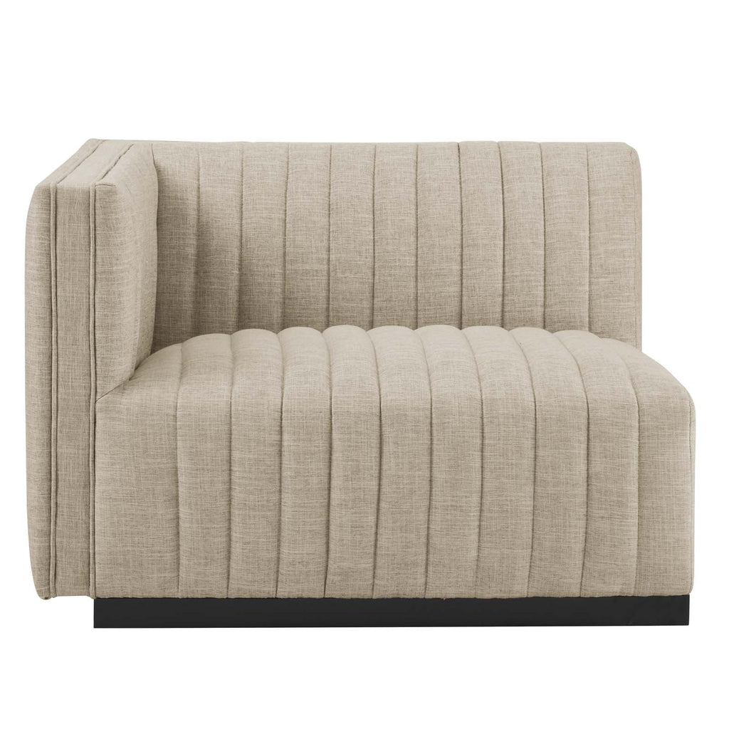 Conjure 6-Piece Channel Tufted Upholstered Fabric U-Shaped Sectional by Modway