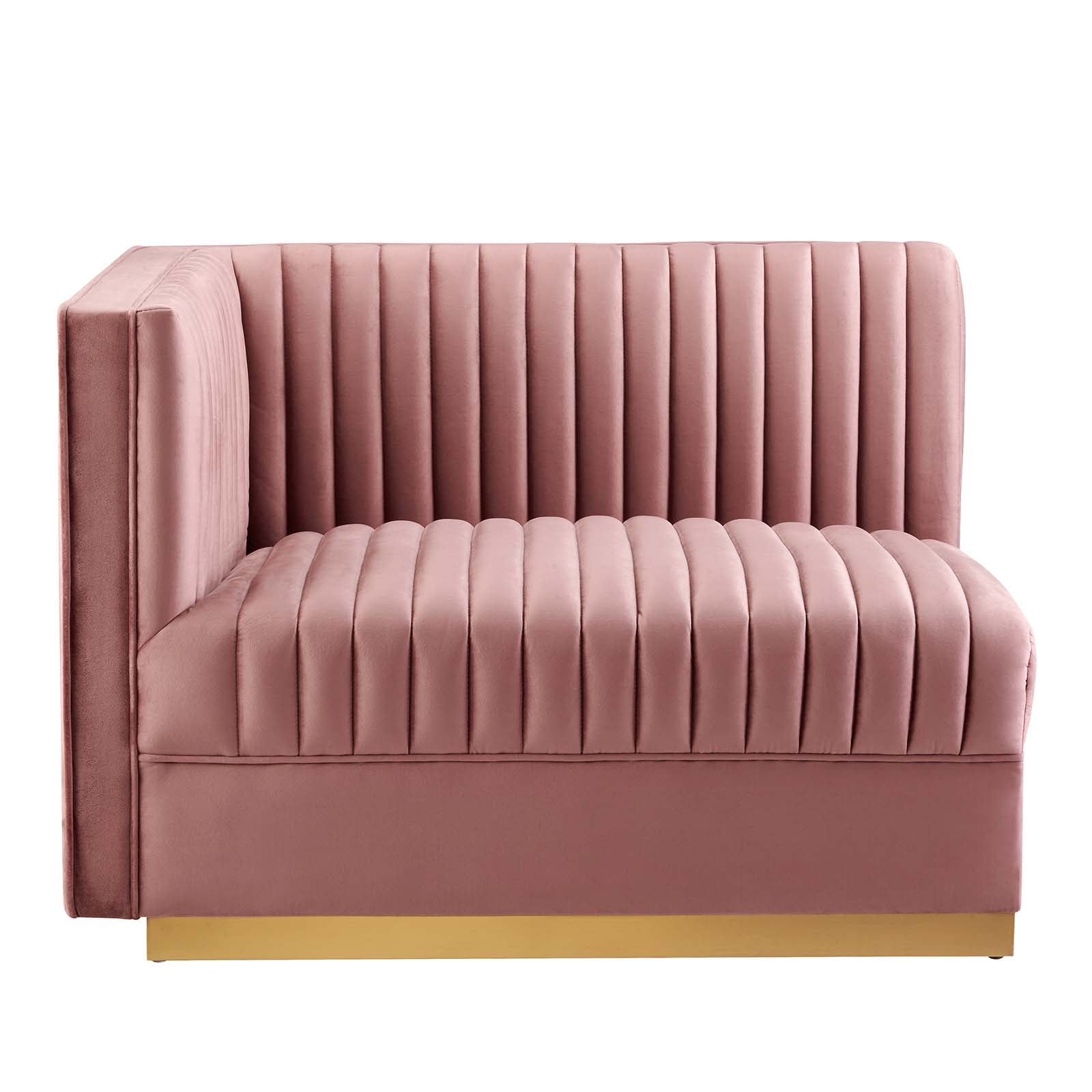 Sanguine 5-Piece Channel Tufted Performance Velvet Modular Sectional Sofa by Modway