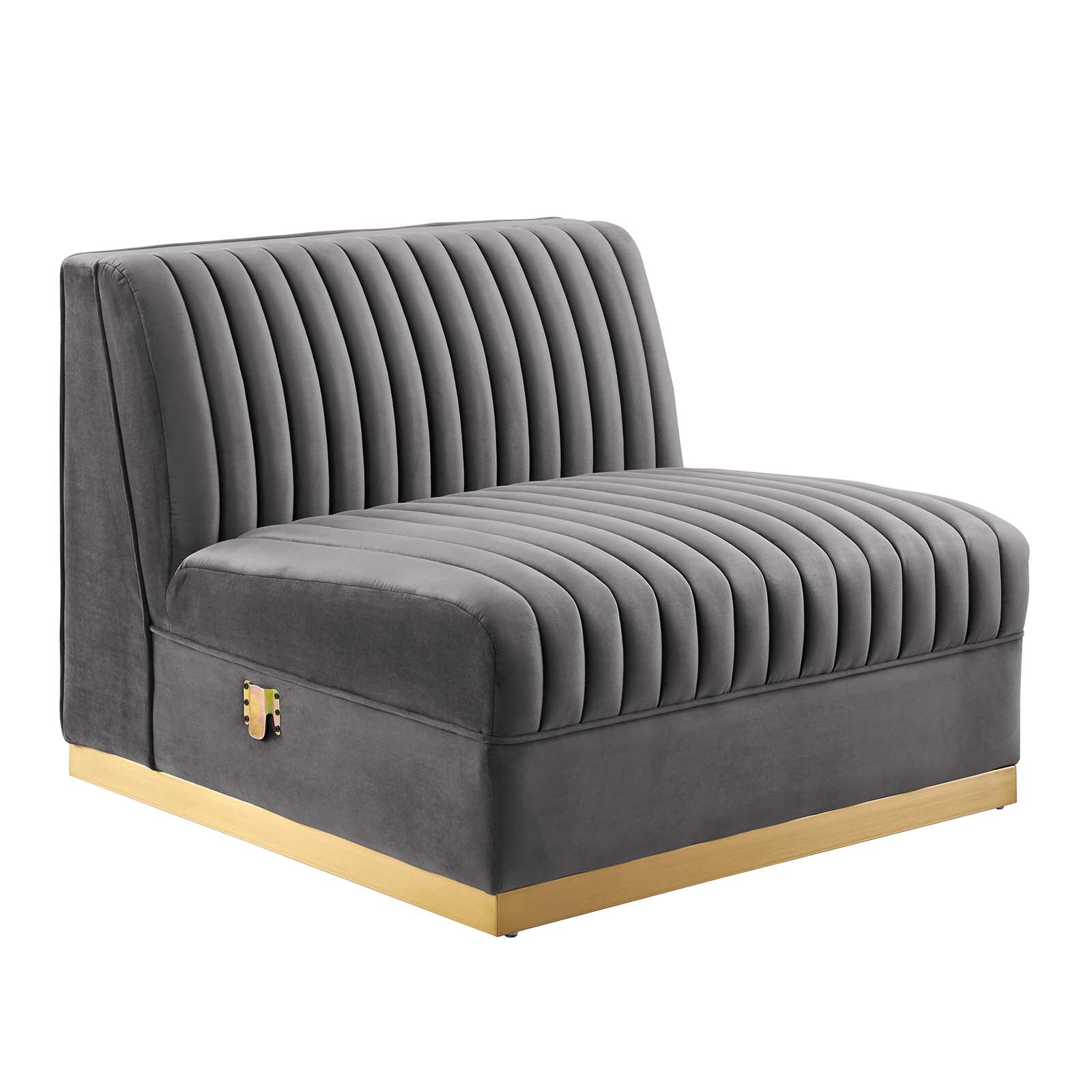 Sanguine 5-Piece Channel Tufted Performance Velvet Modular Sectional Sofa by Modway