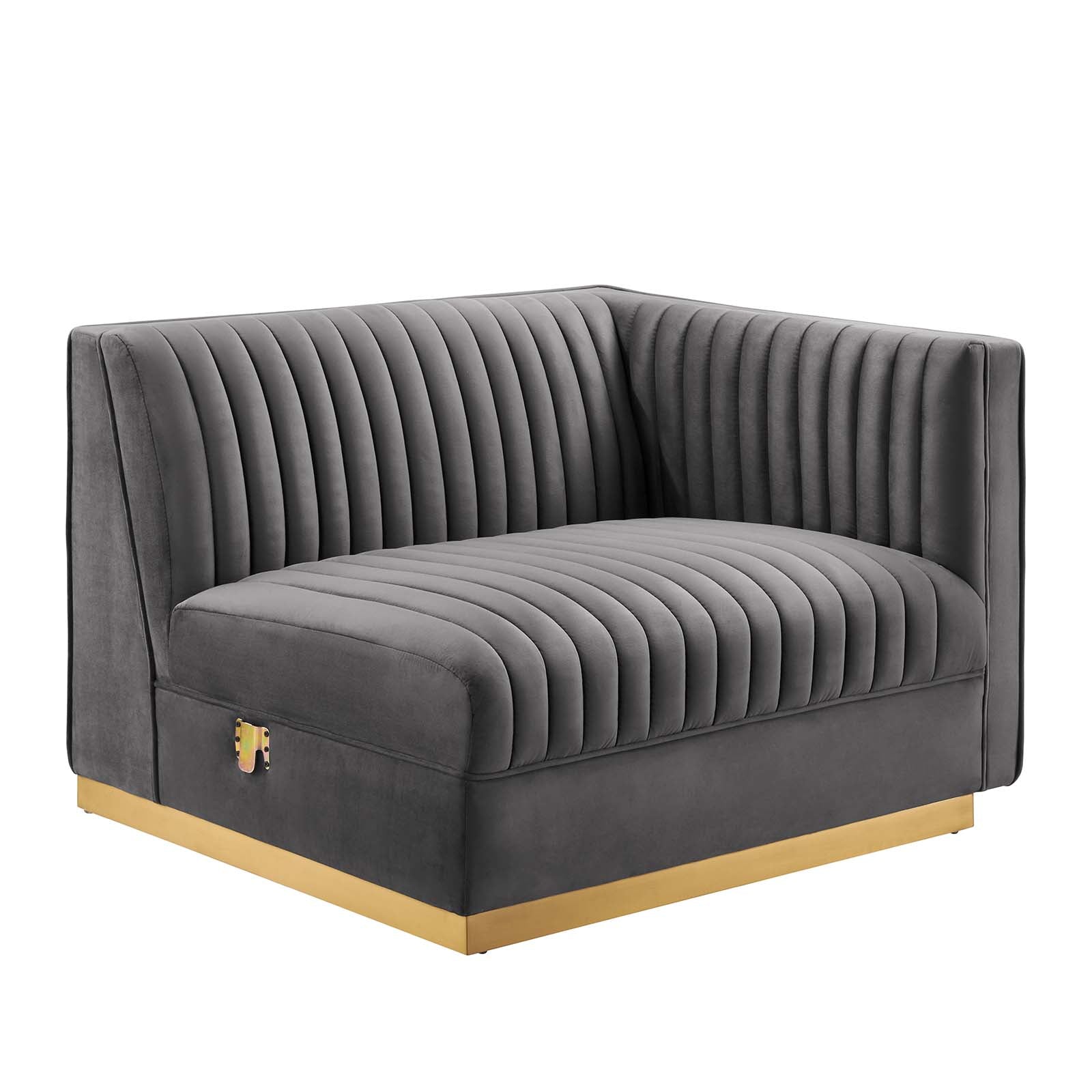 Sanguine 5-Piece Channel Tufted Performance Velvet Modular Sectional Sofa by Modway