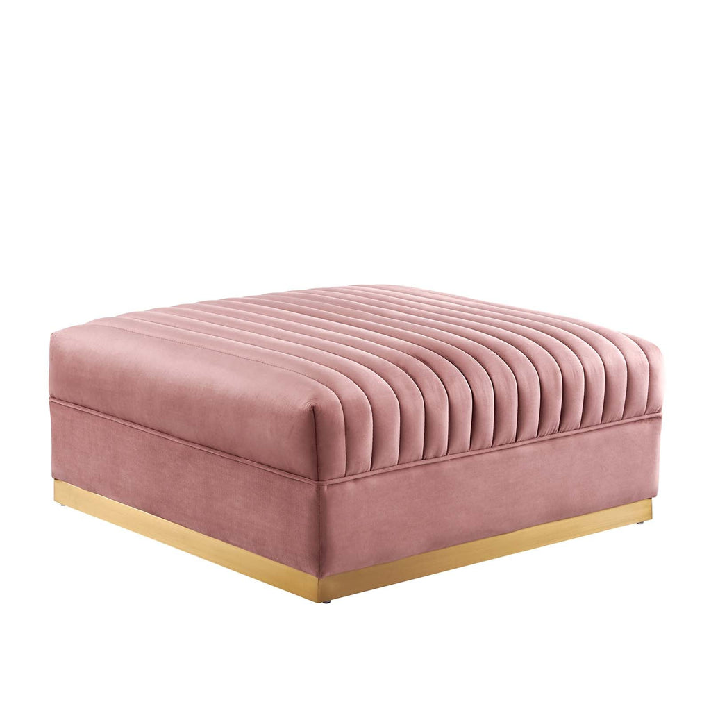 Sanguine 5-Piece Channel Tufted Performance Velvet Right-Facing Modular Sectional Sofa by Modway
