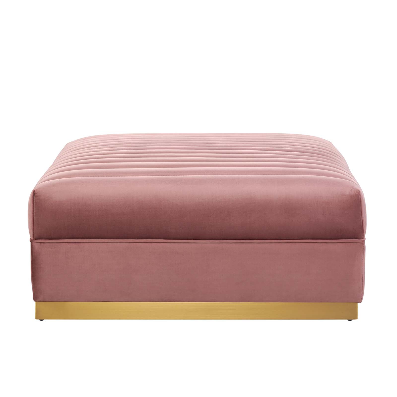 Sanguine 5-Piece Channel Tufted Performance Velvet Left-Facing Modular Sectional Sofa by Modway