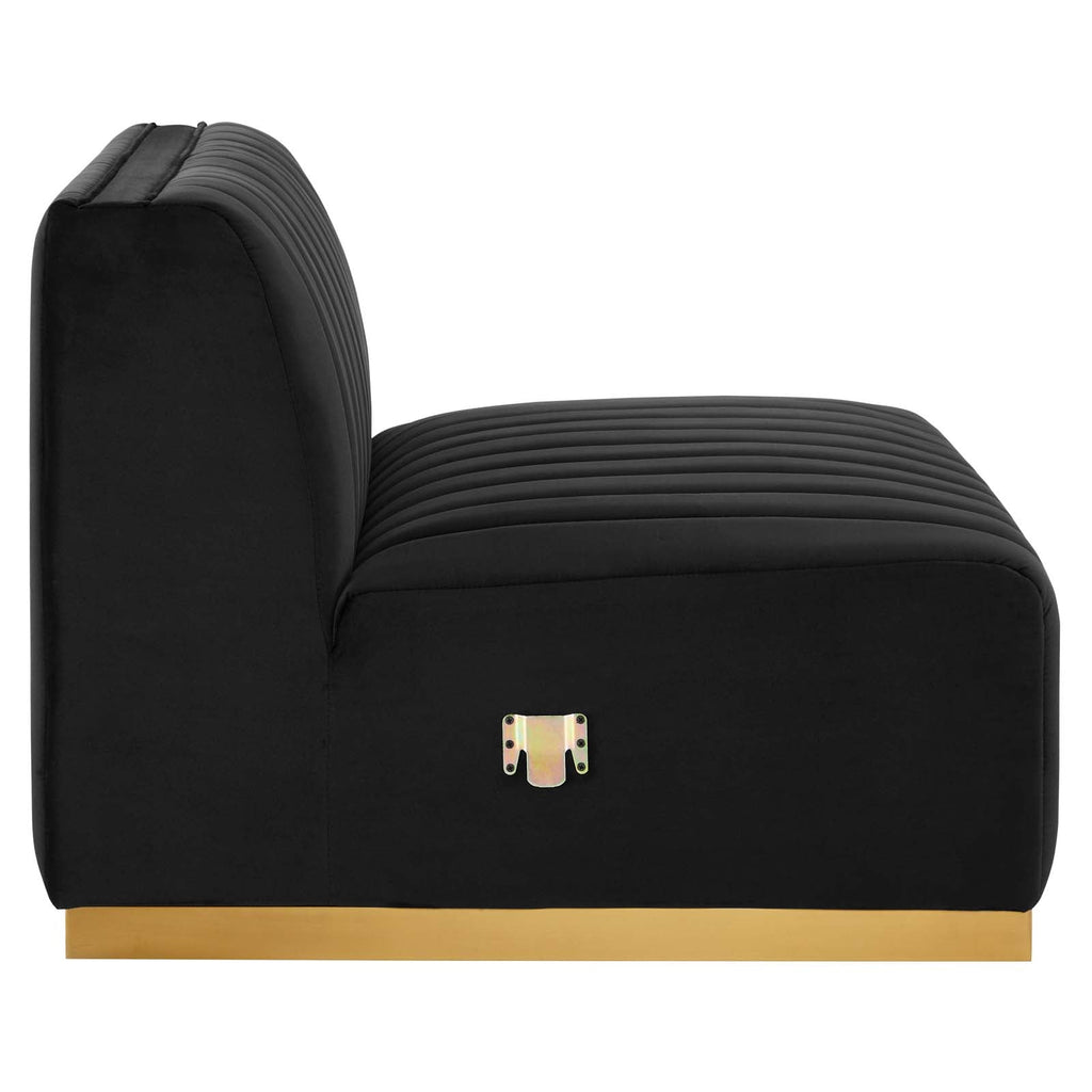 Conjure Channel Tufted 4-Piece Performance Velvet