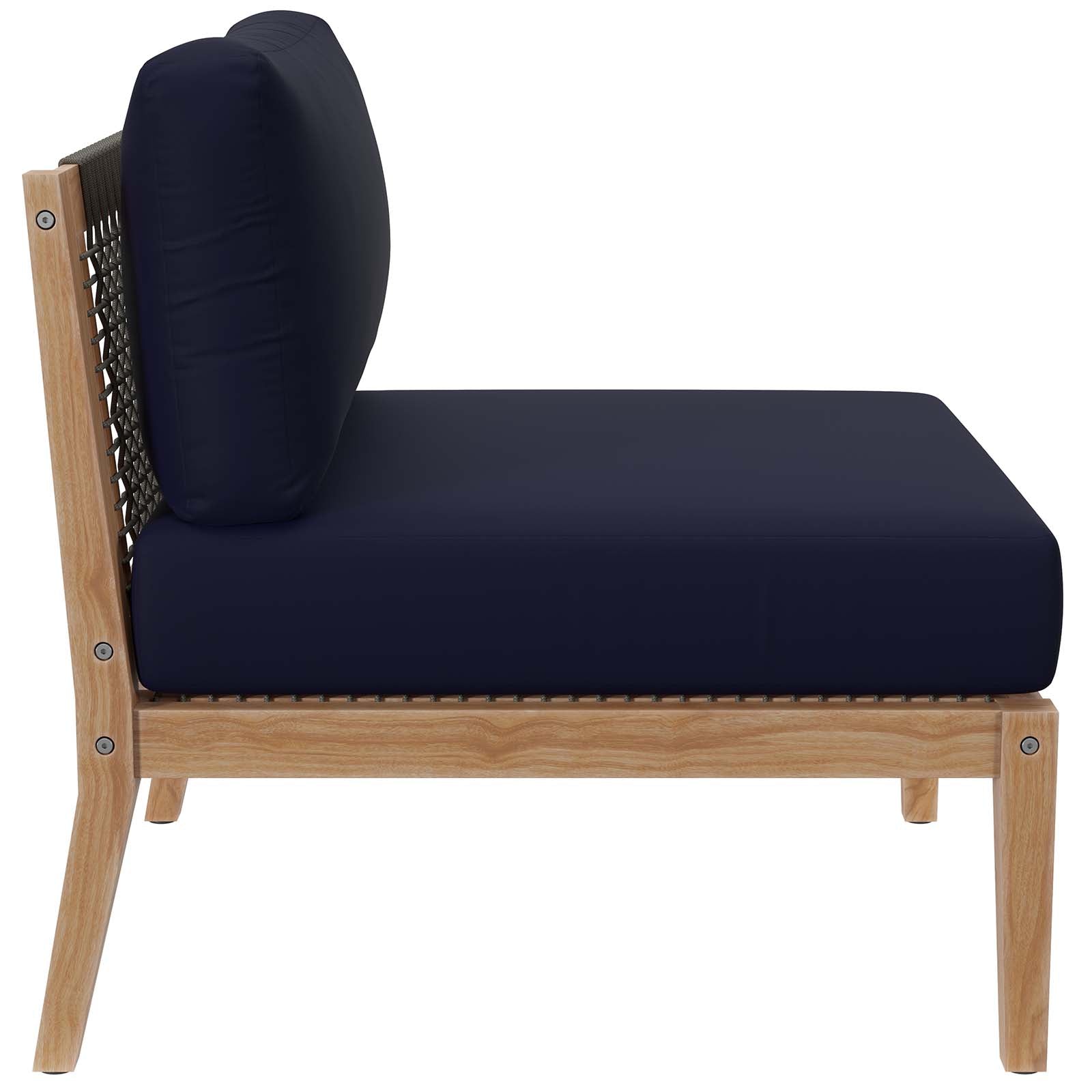 Clearwater Outdoor Patio Teak Wood Armless Chair by Modway