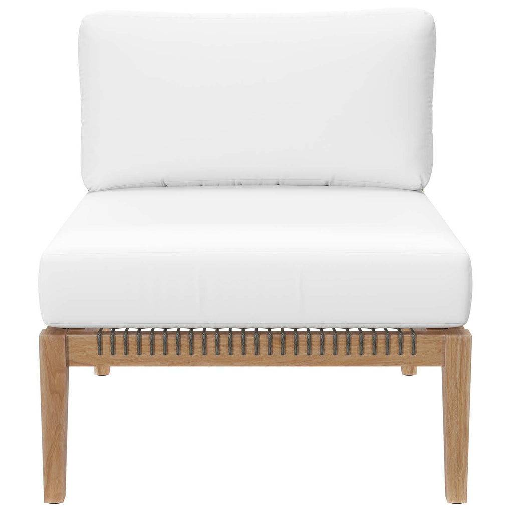 Clearwater Outdoor Patio Teak Wood Armless Chair by Modway