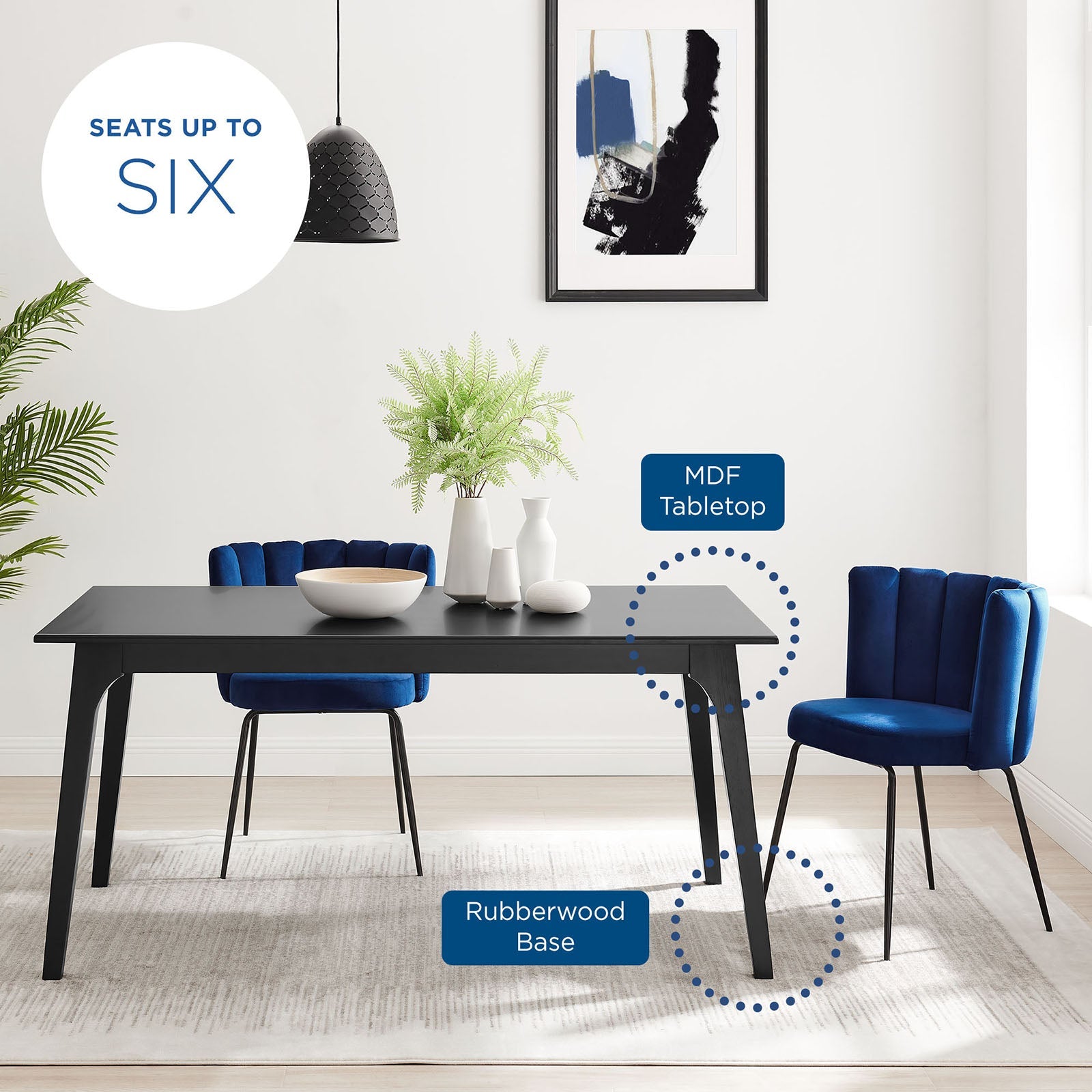 Juxtapose 63" Rectangle Dining Table by Modway