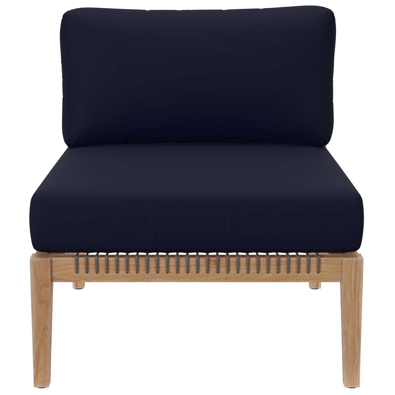 Clearwater 5-Piece Outdoor Patio Teak Wood Sectional Sofa by Modway
