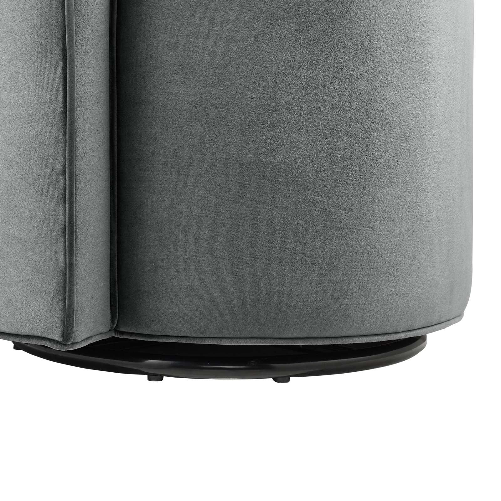 Della Performance Velvet Fabric Swivel Chair by Modway