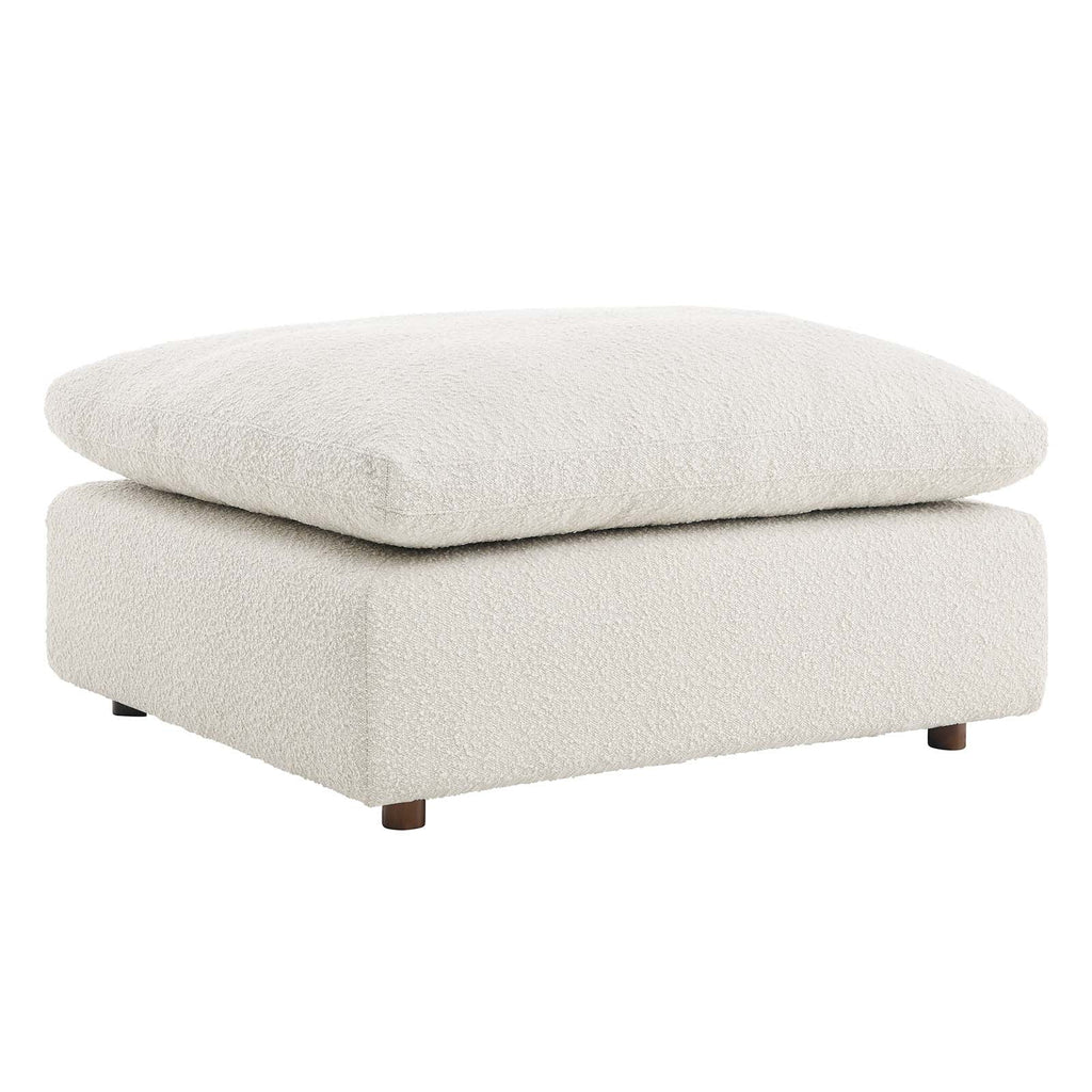 Commix Down Filled Overstuffed Boucle Fabric Ottoman by Modway