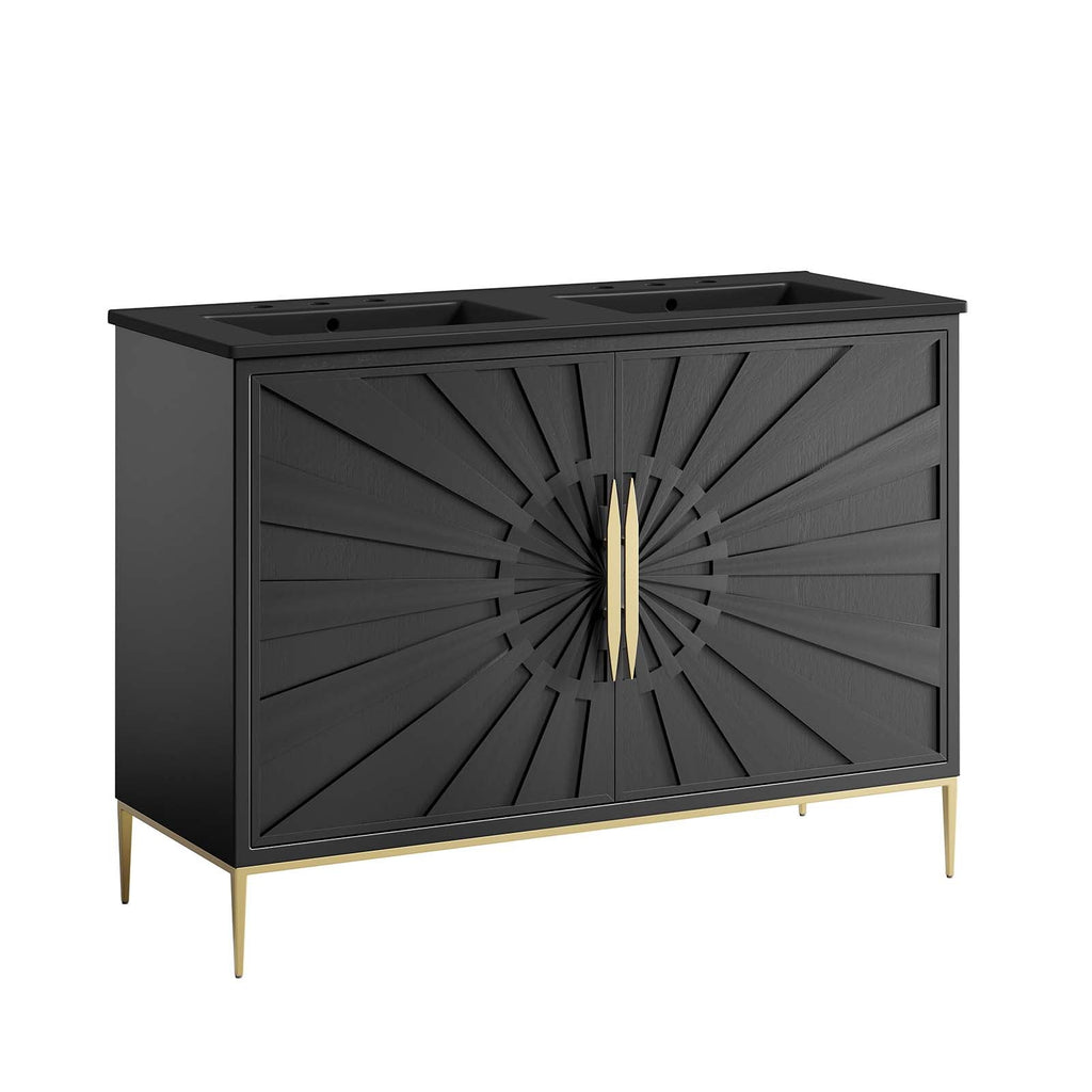 Awaken 48" Double Sink Bathroom Vanity by Modway