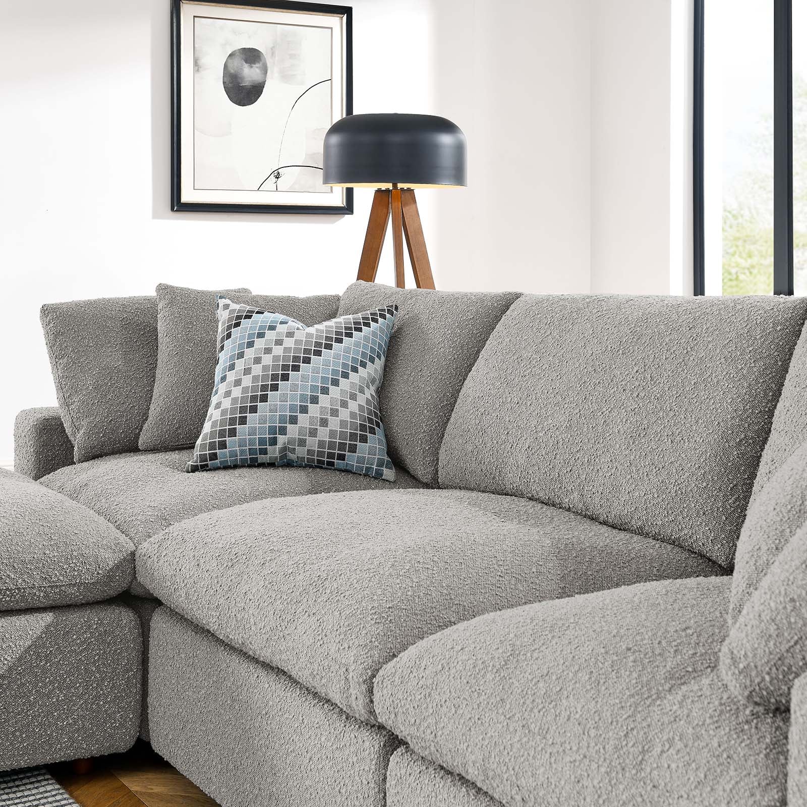 Commix 4-Piece Down Filled Overstuffed Boucle Fabric Sectional Sofa by Modway