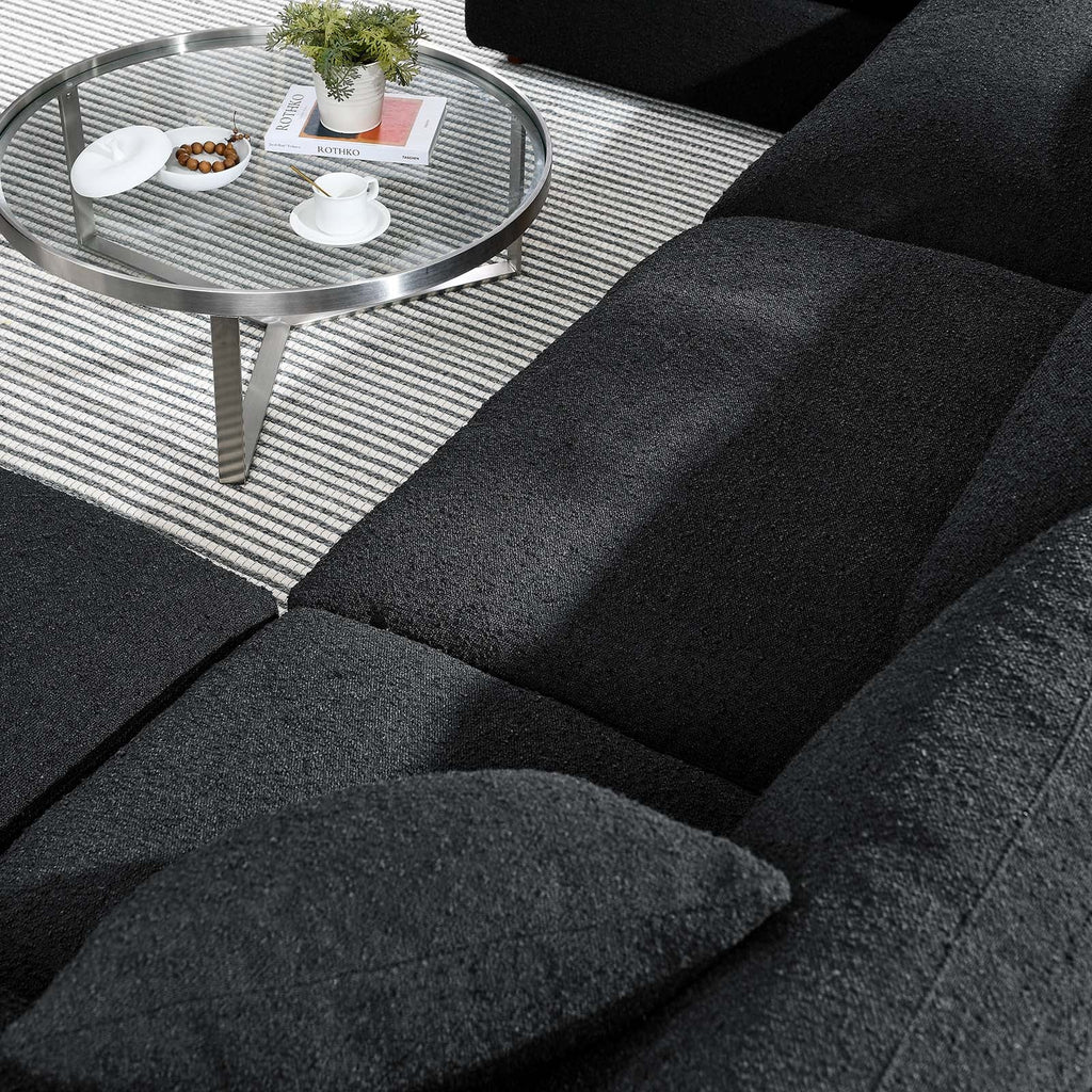 Commix 6-Piece Down Filled Overstuffed Boucle Sectional Sofa by Modway