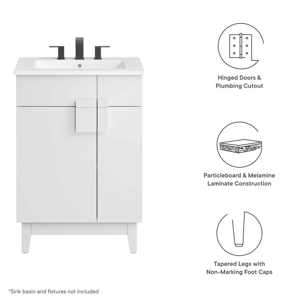 Miles 24" Bathroom Vanity Cabinet (Sink Basin Not Included) by Modway