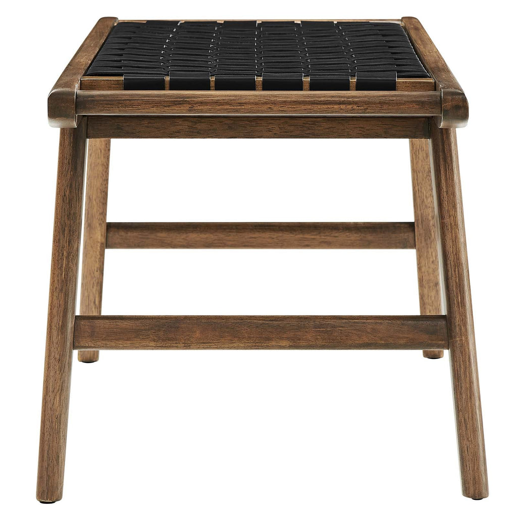 Saoirse 47" Faux Leather Wood Bench by Modway