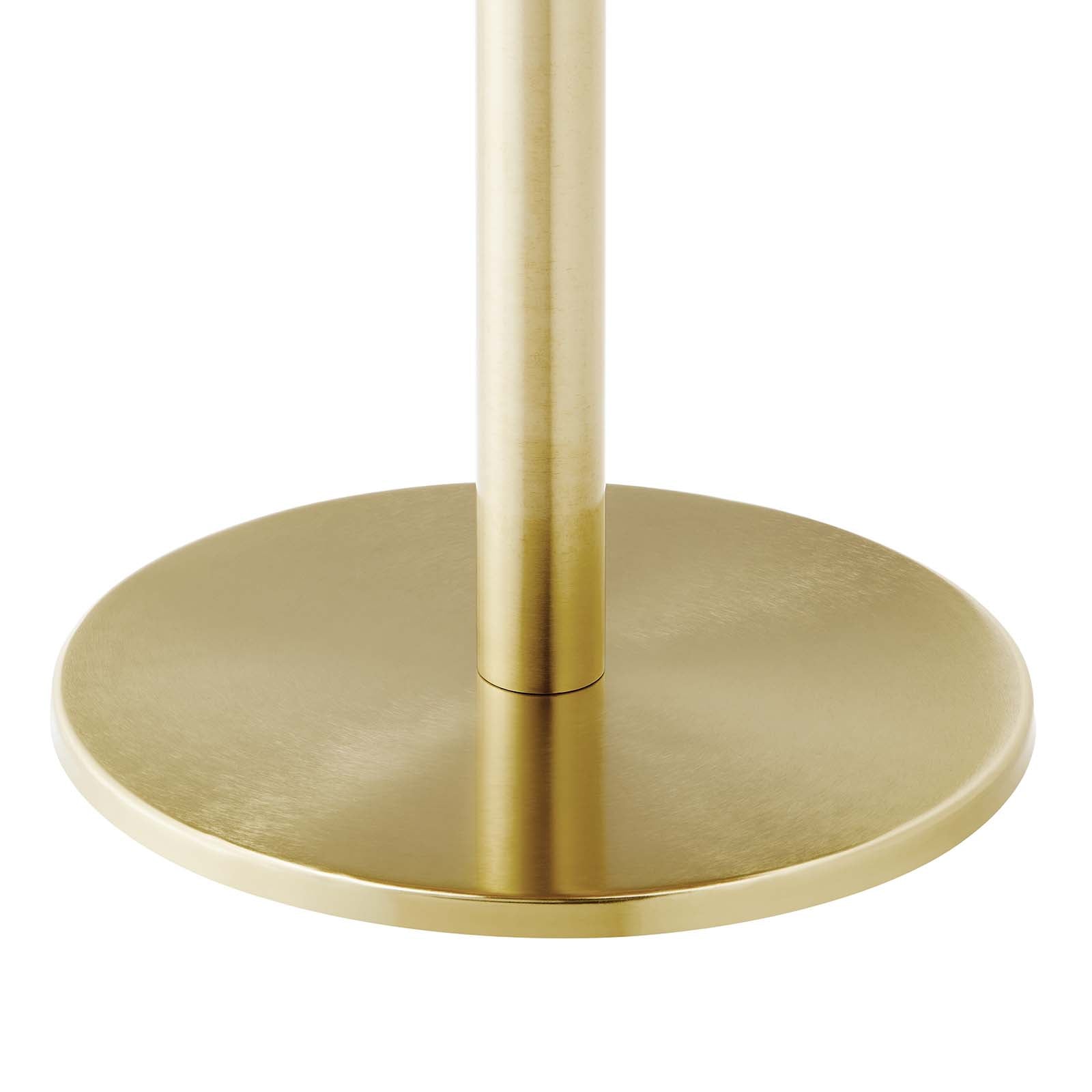 Viva Round White Marble Side Table by Modway