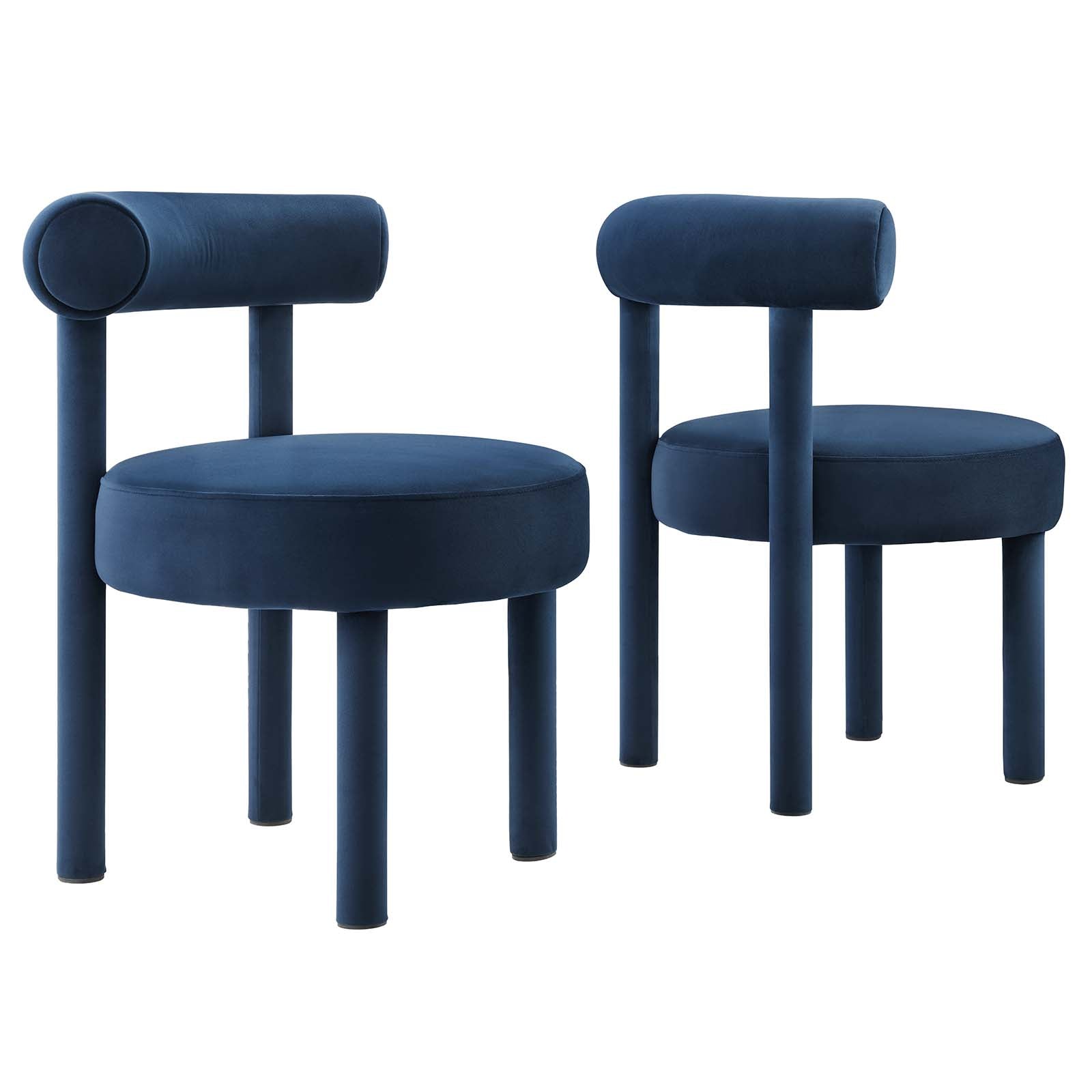 Toulouse Performance Velvet Dining Chair Set of 2 by Modway