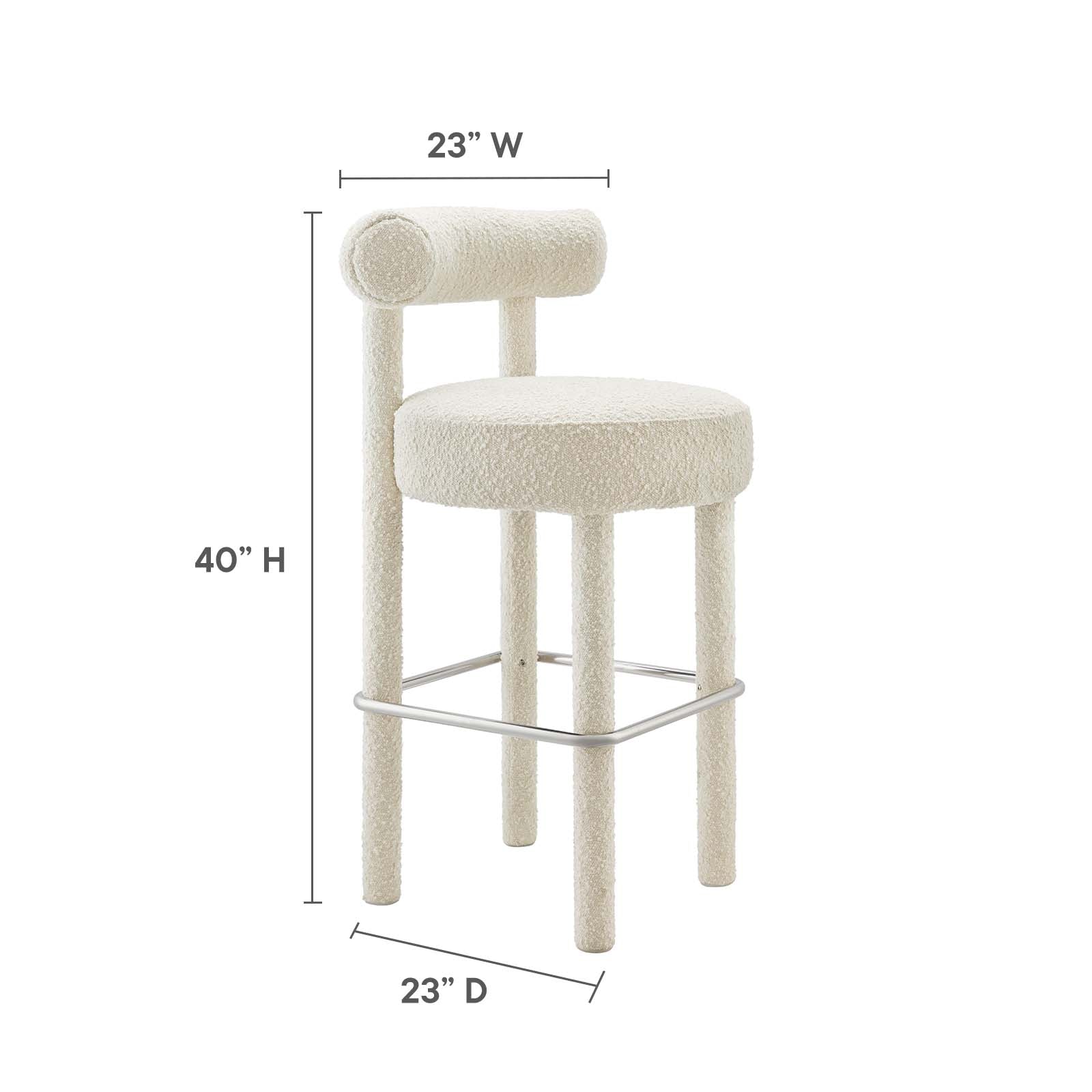 Toulouse Boucle Fabric Bar Stool Set of 2 by Modway