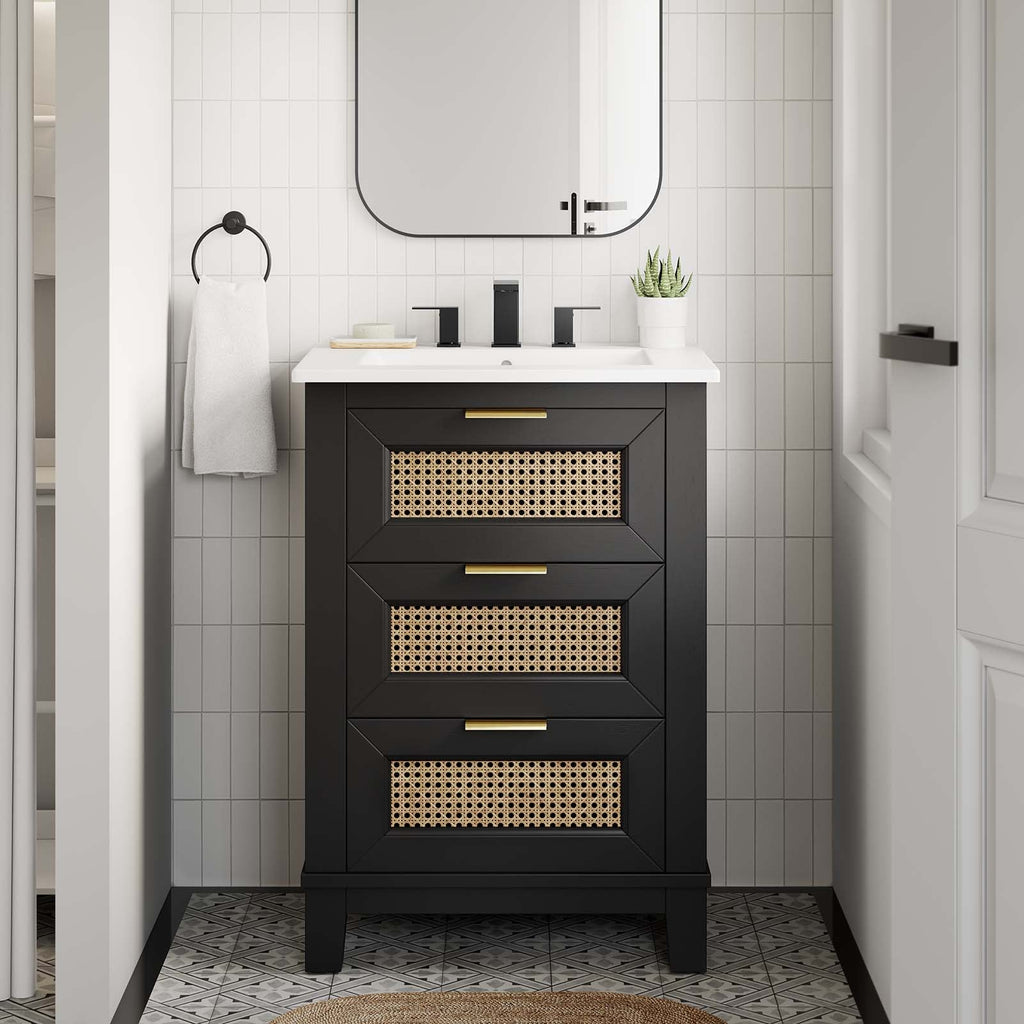 Dixie 24" Solid Wood Bathroom Vanity by Modway
