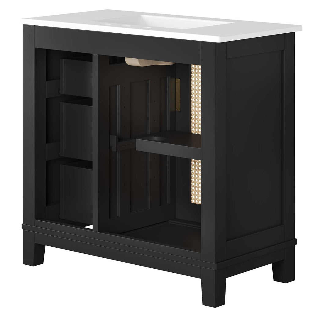 Dixie 36" Solid Wood Bathroom Vanity Cabinet by Modway