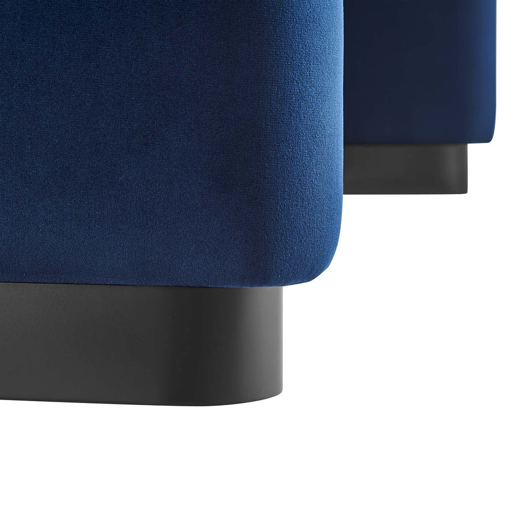Koda Performance Velvet Waterfall Ottoman by Modway