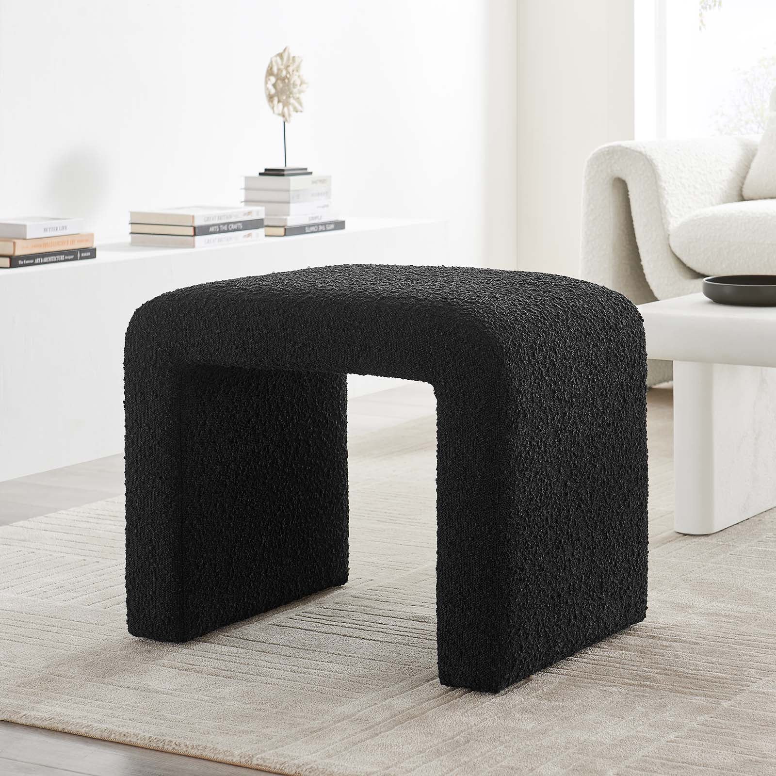 Simba Boucle Fabric Waterfall Stool by Modway