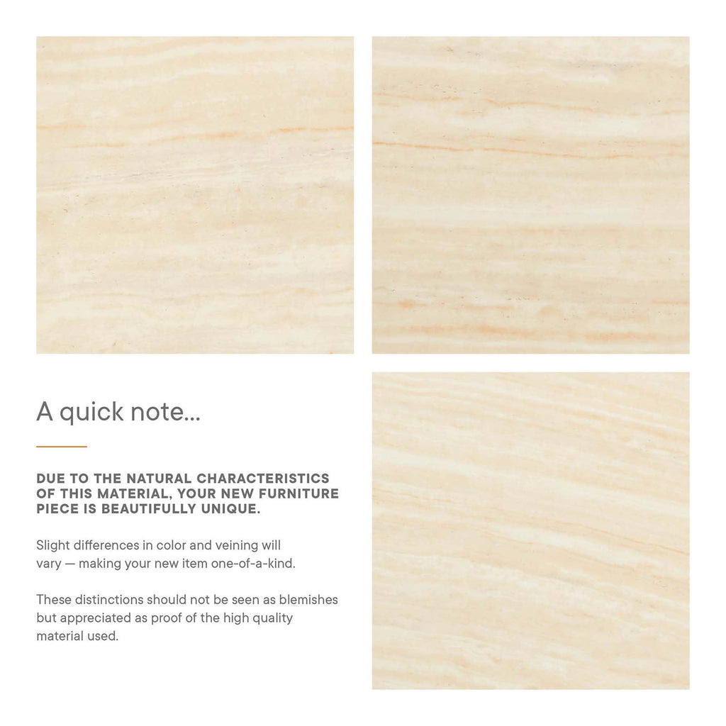 Lippa 48" Round Faux Travertine Dining Table by Modway